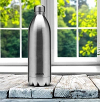 Milton Duo DLX 1500 Thermosteel 24 Hours Hot and Cold Water Bottle, 1.5 Litre, Silver - Hiranagar