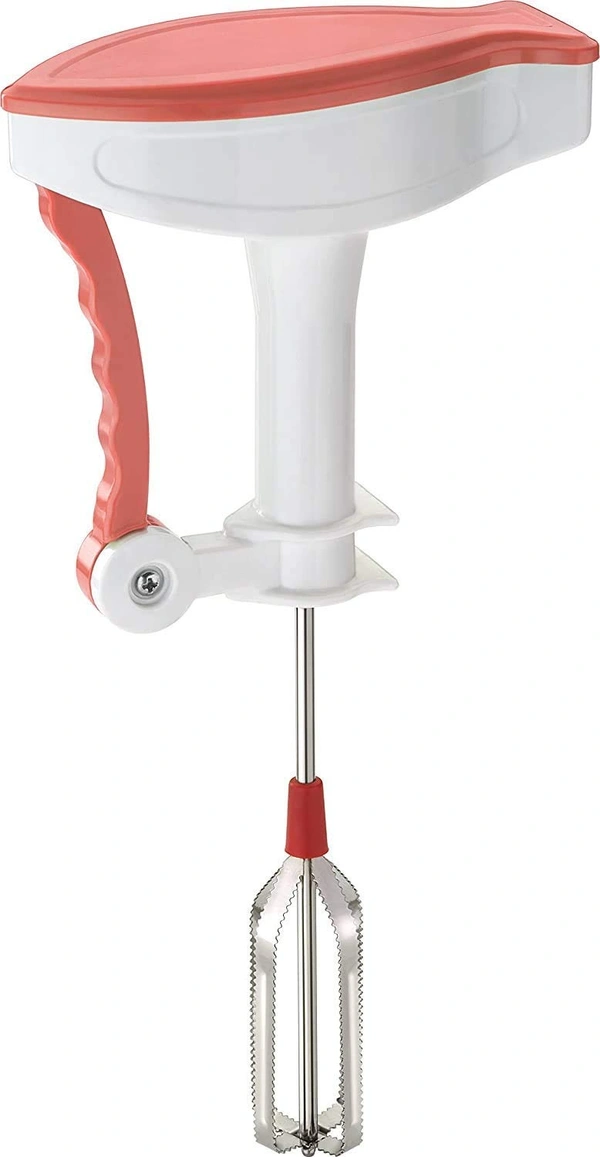 Power Free Non Electric Hand Blender for Making lassi, Soup, chocomilk etc, Plastic Beater for Kitchen use (Multicolor) - Hiranagar