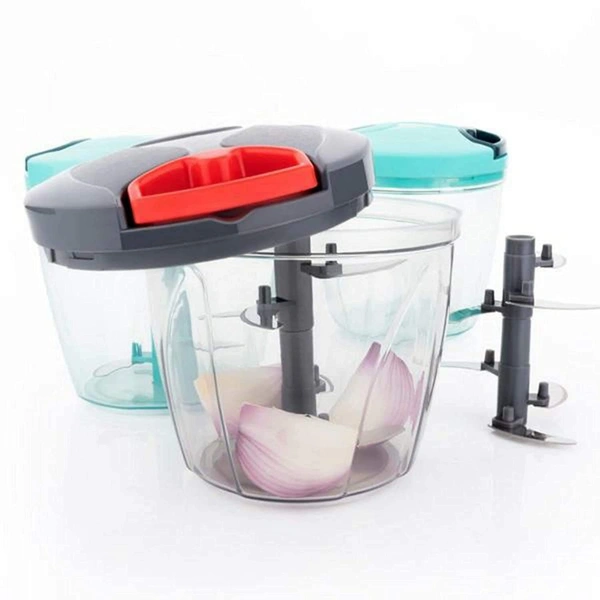 2 in 1 Handy Chopper 6 Blades, Vegetable Cutter Chopper, Vegetable Fruit Nut Onion Chopper, Hand Meat Grinder Mixer Food Processor (900ml) (Multicolour) - Hiranagar, Kathua Samba