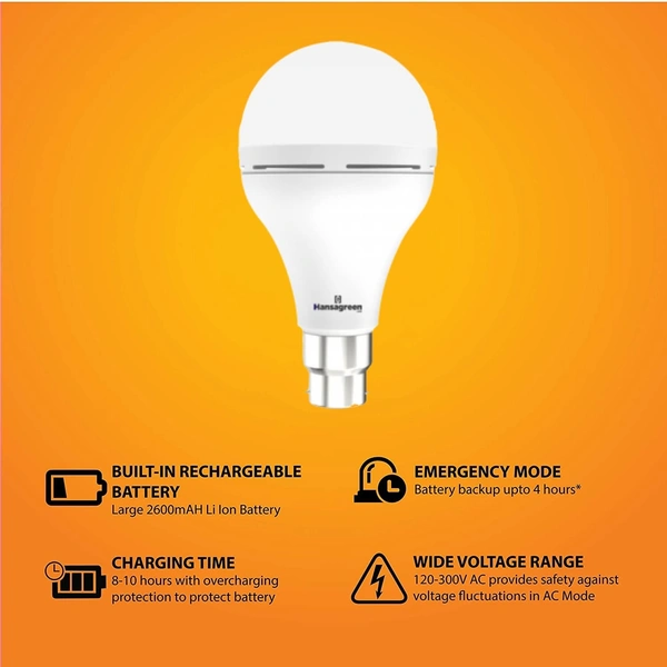 10W Led Emergency Bulb, Rechargeable Bulb For Home (Pack of 2) - Hiranagar, Kathua Samba