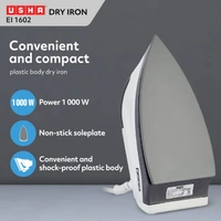 USHA EI 1602 1000 W Lightweight Dry Iron with Non-Stick Soleplate (Multi-colour) - Hiranagar, Kathua Samba