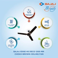 Bajaj Edge HS Deco 1200 mm Ceiling Fan (Choko Brown) - Hiranagar, Kathua Samba
