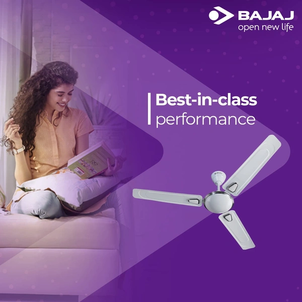 Bajaj Edge HS Deco Plus Ceiling Fan 1200 mm, Opal White - Hiranagar, Kathua Samba
