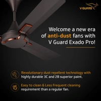 V-Guard Exado Pro Decorative Ceiling Fan with Anti-Dust Technology (1200 mm, 3 Year Warranty) (Choco Brown Matte) - Hiranagar, Kathua Jatwal
