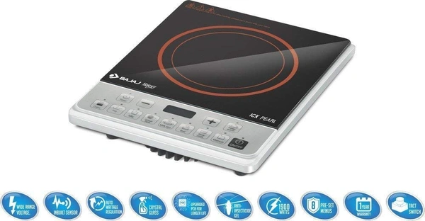 Bajaj Majesty ICX Pearl Theeta Electric Hot Plate Manual Aluminium Induction Cooktop, 1 Burner, Black - Hiranagar, Kathua Jatwal