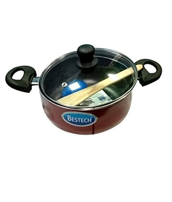 Bestech Nonstick Induction Base Cookware 3pcs Set with Free Scrubber and Wooden Spatula - Hiranagar, Kathua Jatwal