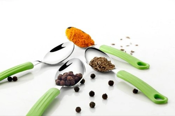 Neelu Tea Spoon (Stainless Steel with Plastic Handle), 6Pcs Set (Multicolour) - Hiranagar, Kathua Jatwal