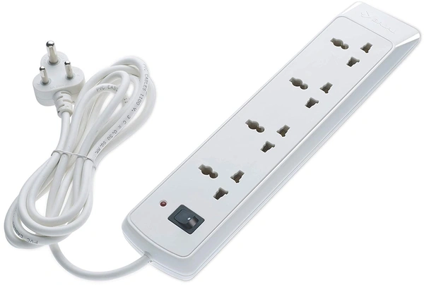 Bajaj 220V 4-Way Spike and Surge Guard with 2m Wire (White) - Hiranagar, Kathua Jatwal