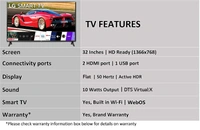 LG 80 cm (32 inch) HD Ready LED Smart TV  Ceramic Black (32LM565BPTA) - Hiranagar Kathua Jatwal, Within 5 days Delivery