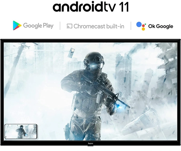 Redmi 80 cm (32 inches) HD Ready Smart LED TV With Android 11 - Free Scheduled Delivery
