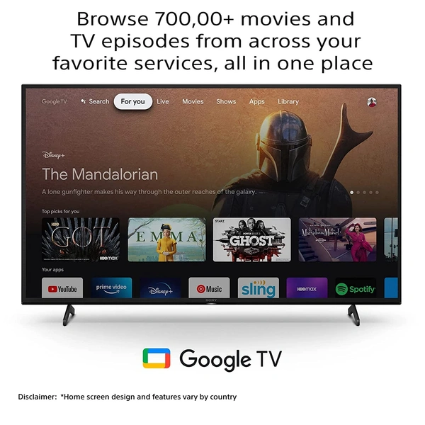 Sony Bravia 108 cm (43 inches) 4K Ultra HD Smart LED Google TV - Free Scheduled Delivery