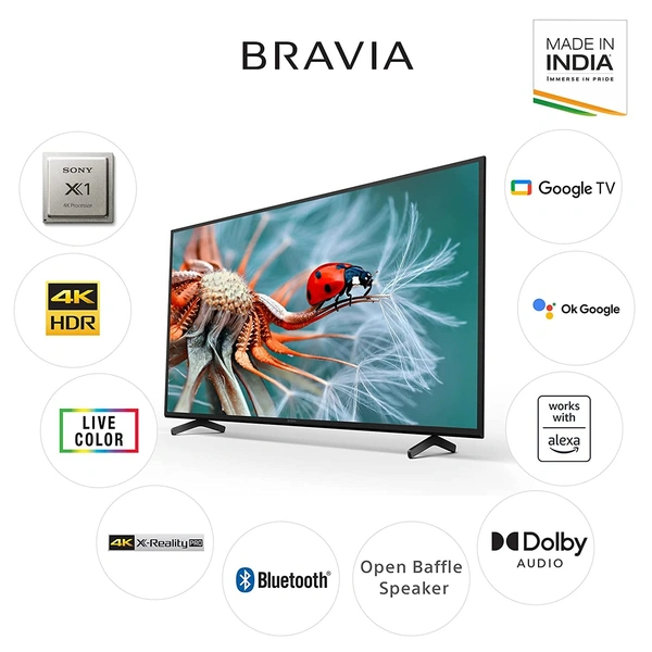 Sony Bravia 108 cm (43 inches) 4K Ultra HD Smart LED Google TV - Free Scheduled Delivery