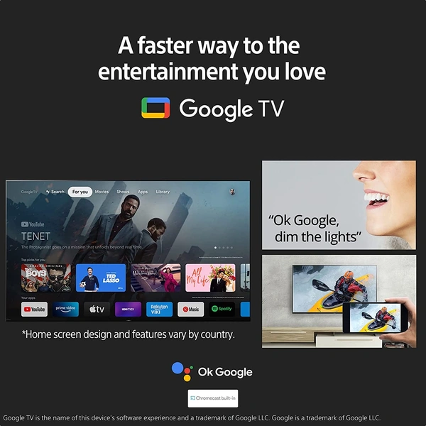 Sony Bravia 108 cm (43 inches) 4K Ultra HD Smart LED Google TV - Free Scheduled Delivery