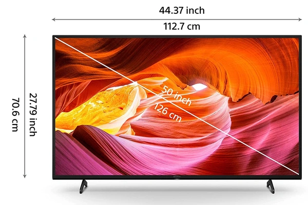 Sony Bravia 126 cm (50 inches) 4K Ultra HD Smart LED Google TV KD-50X75K (Black) with Alexa Compatibility - FREE Scheduled Delivery