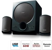 Sony SA-D20 C E12 60 Watt 2.1 Channel Wireless Bluetooth Multimedia Speaker (Black) - FREE Scheduled Delivery