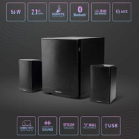 Panasonic SC-HT250GW-K 56 W Bluetooth Home Theatre (Black, 2.1 Channel) - FREE Scheduled Delivery