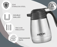 Milton Thermosteel Classic 24 Hours Hot or Cold Tea/Coffee Carafe, 1000 ml, Silver - Hiranagar, Kathua Jatwal