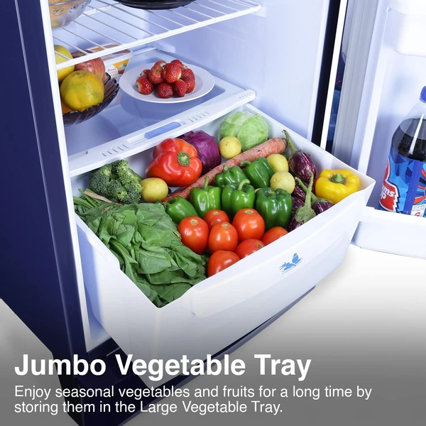 Godrej 185 L 2 Star Direct Cool Single Door Refrigerator (RD EDGE 200B 23 WRF PP BL, Pep Blue, Large Vegetable Tray) - 3-5 Days
