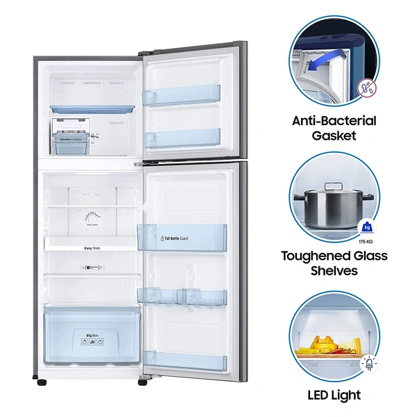 Samsung 253 L 2 Star Inverter Frost-Free Double Door Refrigerator (RT28A3032GS/HL, Gray Silver) - Credit & Debit Card Accepted, 3-5 Days