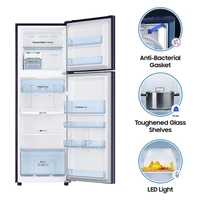 Samsung 275 L 3 Star with Inverter Double Door Refrigerator (RT30T3743S9/HL, Refined Inox, Convertible) - Credit & Debit Card Accepted, 3-5 Days