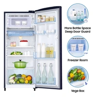Samsung 192 L 2 Star Direct Cool Single Door Refrigerator (RR19A2Y2B6U/NL, Mystic Overlay Blue) - Credit & Debit Card Accepted, 3-5 Days