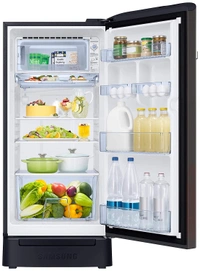 Samsung 198 L 5 Star Inverter Direct-Cool Single Door Refrigerator (RR21T2H2WCB/HL, Camellia Black, Base Stand with Drawer) - Credit & Debit Card Accepted, 3-5 Days