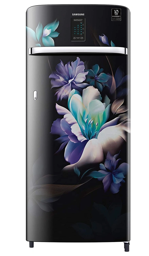 Samsung 220 L 4 Star Inverter Direct Cool Single Door Refrigerator (RR23A2J3XBZ/HL, Midnight Blossom Black, Digi-Touch Cool, Curd Maestro) - Credit & Debit Card Accepted, 3-5 Days