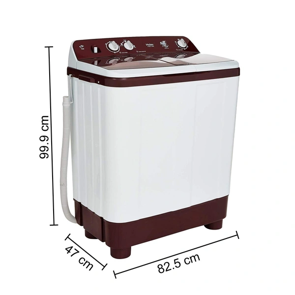 Haier 8 kg Semi-Automatic Top Loading Washing Machine (HTW80-1128BT, Burgundy) - Credit & Debit Card Accepted, 3-5 Days