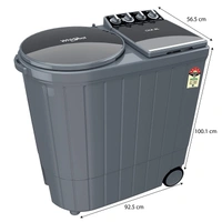 Whirlpool 9 Kg 5 Star Semi-Automatic Top Loading Washing Machine (ACE XL 9, Graphite Grey, 3D Scrub Technology) - Credit & Debit Card Accepted, 3-5 Days