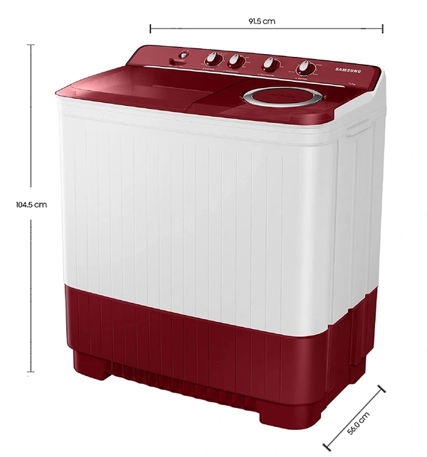 Samsung 11.5 Kg Semi-Automatic Top Loading Washing Machine (WT11A4600RR/TL, Light Gray,Air Turbo Technology) - Credit & Debit Card Accepted, 3-5 Days