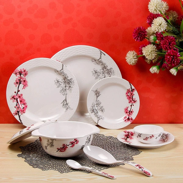 AE MAHARANI Lotus Dinning Melamine Dinner Set - 40 Pieces - Hiranagar, 3-5 Days