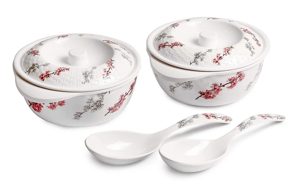 AE MAHARANI Lotus Dinning Melamine Dinner Set - 40 Pieces - Hiranagar, 3-5 Days