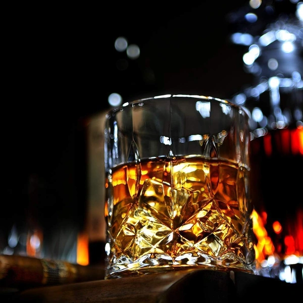 Soogo Crystal Whiskey Glasses Set of 6 pcs- 300 ml Bar Glass for Drinking Bourbon, Whisky, Scotch, Cocktails, Cognac- Old Fashioned Cocktail Tumblers - Hiranagar, 3-5 Days