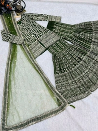 Fox Georgette Embroidery Siquince 