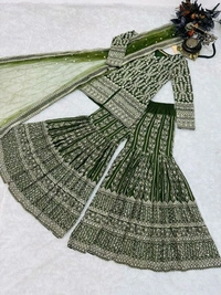 Fox Georgette Embroidery Siquince 