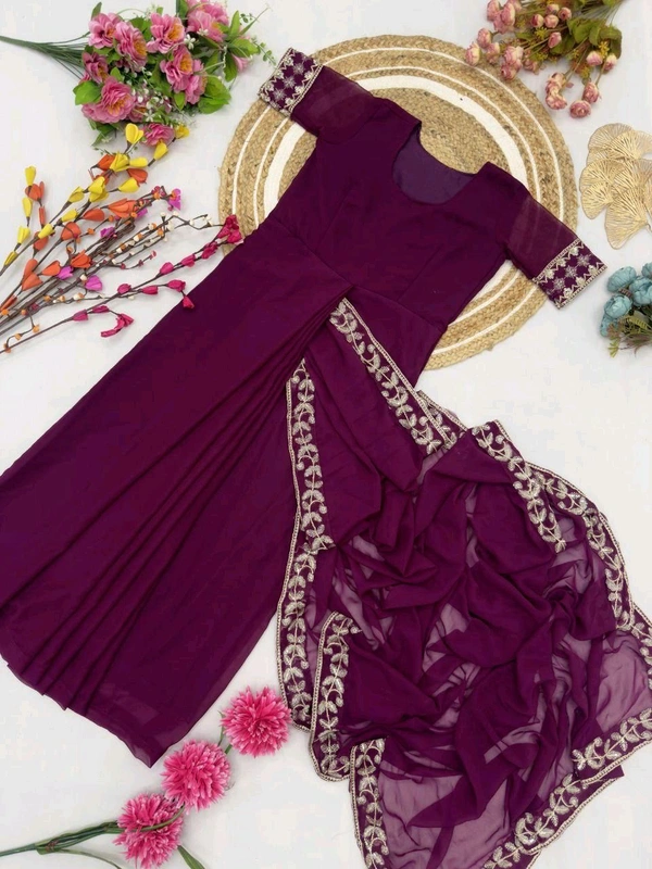 Gown Saree Ready To Wear  - Xl To XXL Margin