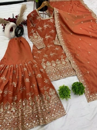 Simar Silk full Heavy Embroidery  - Xl