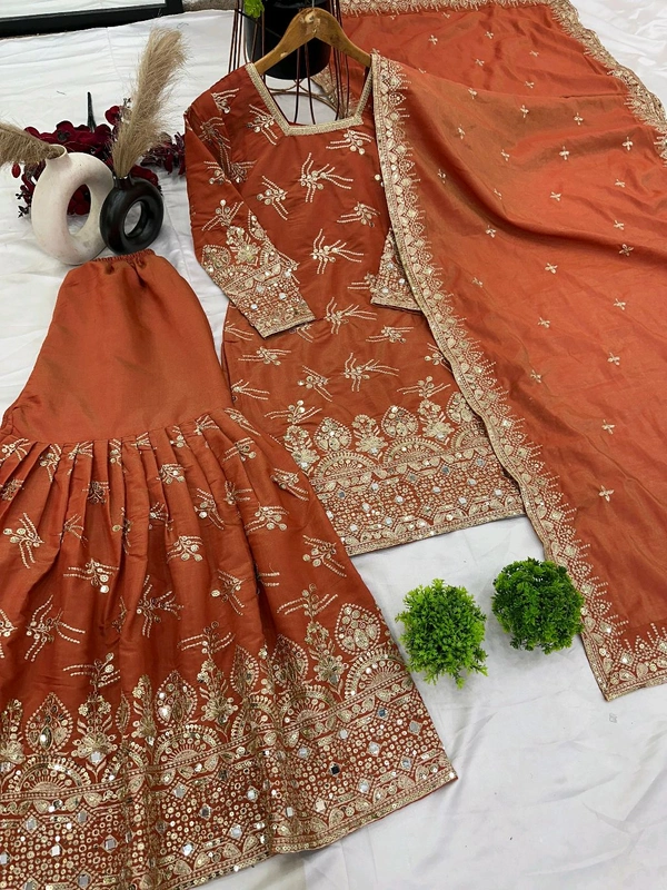 Simar Silk full Heavy Embroidery  - Xl