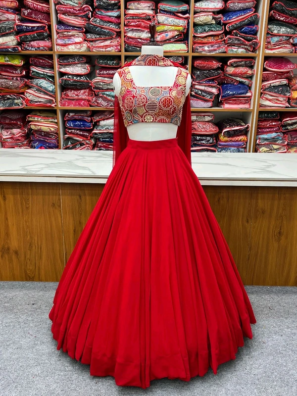 New Pure Soft Georgette Blooming Lehenga Choli  - S