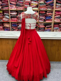 New Pure Soft Georgette Blooming Lehenga Choli  - S