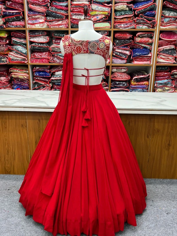 New Pure Soft Georgette Blooming Lehenga Choli  - S