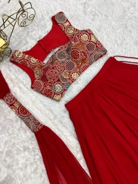 New Pure Soft Georgette Blooming Lehenga Choli  - S