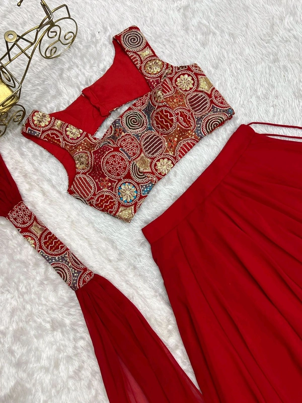 New Pure Soft Georgette Blooming Lehenga Choli  - S