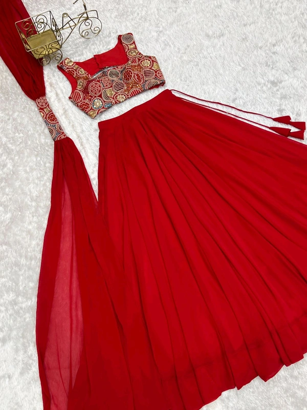 New Pure Soft Georgette Blooming Lehenga Choli  - S