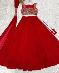 New Pure Soft Georgette Blooming Lehenga Choli  - S