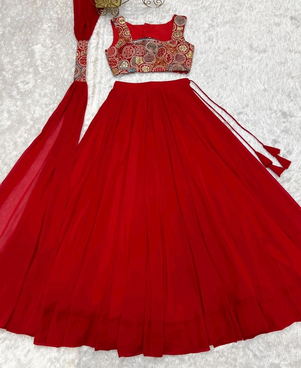 New Pure Soft Georgette Blooming Lehenga Choli  - S
