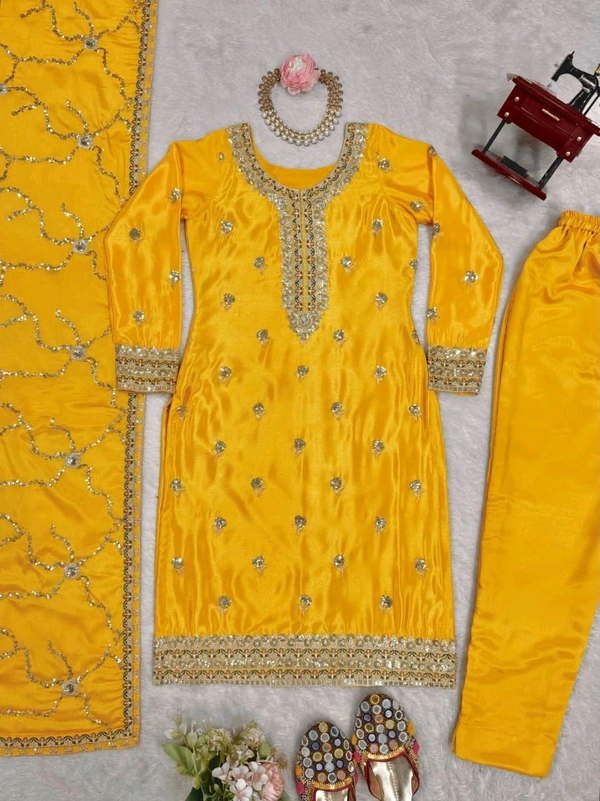 Chinon Silk Suit 3xl Size  - Xxxl