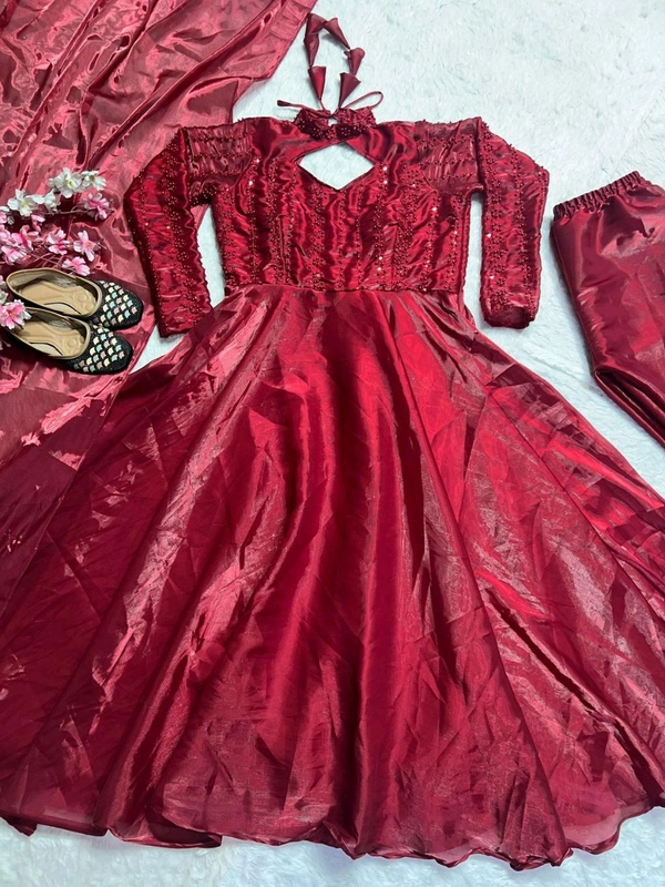 New Anarkali Set ♥️ Red - Xxl