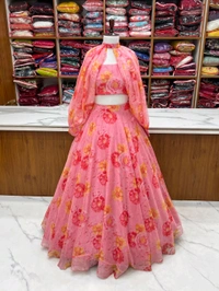 RATE FULLY STTICHED WITH BLOUSE,DETACHABLE SLEEVEs - M