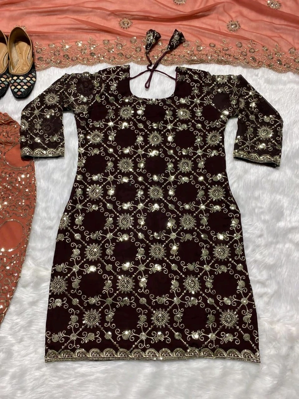 Launching New Designer Party Wear Look Top ,Dhoti Salwar and Dupatta*👌❤️ - L